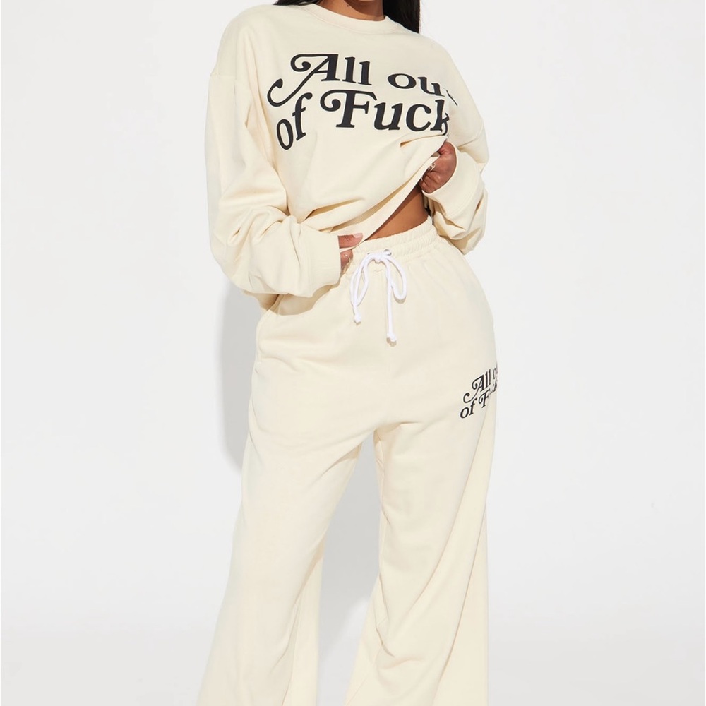 Elegant Cream Flare Pants set